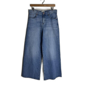 Jordache‎ Jeans Womens 6 Blue Baggy Mid-Rise Wide Leg Cropped Denim flare pants